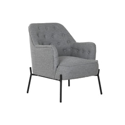 Leunstoel DKD Home Decor Grijs Metaal 65 x 73 x 79,5 cm