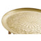 Hoofdtafel Home ESPRIT Gouden Natuurlijk Blik Mangohout 75 x 75 x 44 cm