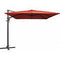 Madison - Zweefparasol monaco flex iii 3x3m polyester brick red grade 6 zonwering