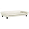 Kinderbank 100x50x26 cm fluweel crmekleurig