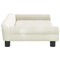 Kinderbank 100x50x26 cm fluweel crmekleurig