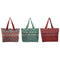 Handtas Dames Home ESPRIT Rood Groen Koraal 55 x 14 x 35 cm (3 Stuks)