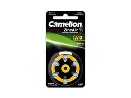 Hearing Aid Battery Camelion Zinc-Air A10 0% Mercury/Hg yellow (6 pcs)