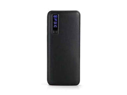 Powerbank 12000mAh LEATHER DESIGN with LED Torch and 3x USB (black)