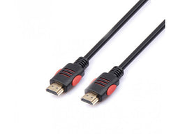 Reekin HDMI Cable - 1,0 Meter - FULL HD 4K Black/Red (High Speed w. Eth.)