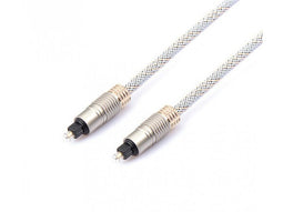 Reekin Toslink optical Audio-Cable - 3,0m SLIM (Silver/Gold)
