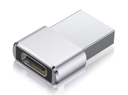 Reekin USB 2.0 Adapter - USB-A - USB-C Female (Silver)