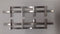 Shutter framewerk, 2 stuks - 50 cm - rvs, rvs kleur
