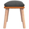 Voetenbank 45x29,5x35 cm stof en kunstleer donkergrijs
