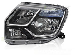 Koplamp links - voor Dacia Duster 2013-2017 - TYC - zwart