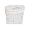 Wasmand Home ESPRIT Wit Beige vlechtwerk 49 x 36 x 55 cm 3 Onderdelen