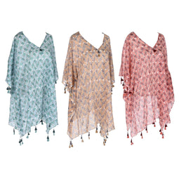 Sarong Home ESPRIT Bruin Turkoois Koraal (3 Stuks)