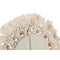 Wandspiegel Home ESPRIT Wit Kristal Macramé Boho 20 x 1 x 20 cm (3 Onderdelen)