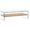 Salontafel 98x45x31 cm gehard glas transparant
