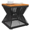 Salontafel met draad 38x38x38 cm massief acaciahout