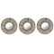 Set spiegels Home ESPRIT Natuurlijk Jute Kristal Tropisch 20 x 1 x 20 cm (3 Onderdelen)