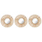 Set spiegels Home ESPRIT Natuurlijk Raffia Kristal Scandi 20 x 2 x 20 cm (3 Onderdelen)