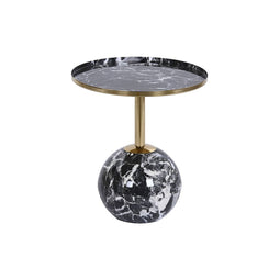 Bijzettafel DKD Home Decor 41 x 41 x 47 cm Zwart Gouden Ijzer