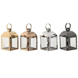 Lykta Home ESPRIT Zwart Koper Gouden Zilverkleurig Kristal Staal 11 x 11 x 18 cm (4 Stuks)