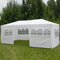 Tuinpaviljoen met zijwanden 3x6 m Wit