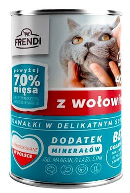 FRENDI with Beef chunks in delicate sauce - nat kattenvoer - 400g