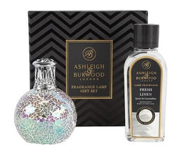 Ashleigh and Burwood gift set Fairy Ball + Fresh Linen Geurlamp S parelmoer