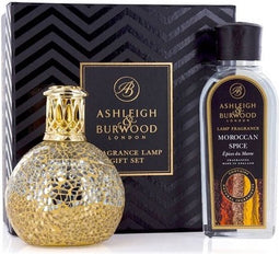 Ashleigh and Burwood gift set Little Treasure + Moroccan Spice Geurlamp S goud