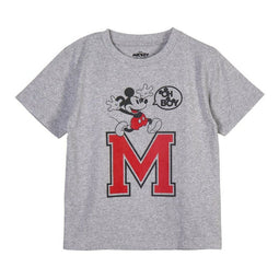 T-Shirt met Korte Mouwen Mickey Mouse Grijs Maat 6 Jaar
