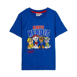 T-Shirt met Korte Mouwen The Paw Patrol Donkerblauw Maat 7 Jaar