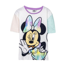 T-Shirt met Korte Mouwen voor kinderen Minnie Mouse Donkergroen Multicolour Maat 6 Jaar