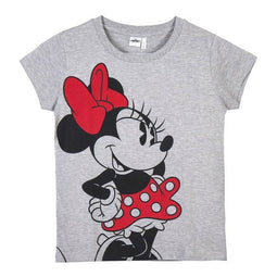 T-Shirt met Korte Mouwen voor kinderen Minnie Mouse Grijs Maat 6 Jaar