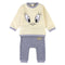 Joggingpak voor kinderen Looney Tunes Geel Maat 1 maand