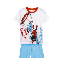Pyjama Kinderen The Avengers Grijs Blauw Wit Maat 7 Jaar