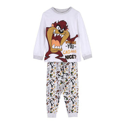 Pyjama Kinderen Looney Tunes Grijs Maat 4 Jaar