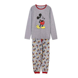 Pyjama Mickey Mouse Grijs (Volwassenen) Mannen Maat S