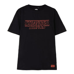 T-Shirt met Korte Mouwen voor kinderen Stranger Things Zwart Maat XS