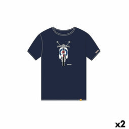 T-Shirt met Korte Mouwen Cállate la Boca Marineblauw Motorfiets L (2 Stuks)