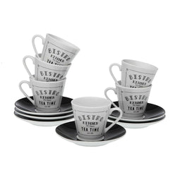 Set van 6 koffiekopjes Versa Bistro Porselein