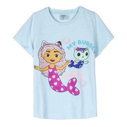 T-Shirt met Korte Mouwen voor kinderen Gabby's Dollhouse Turkoois Maat 4 Jaar