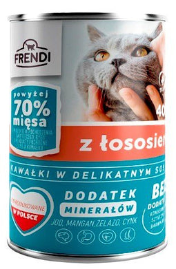 FRENDI with Salmon chunks in delicate sauce - nat kattenvoer - 400g