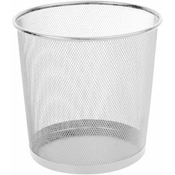 Afvalemmer Q-Connect KF00850 Metaal Zilverkleurig 10 L