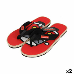 Slippers Cállate la Boca Rood Bus 43 (2 Stuks)