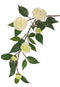 Driesprong Collection - Camellia japanse roos bloementak met 6 bloemen kunstbloem zijde nepbloem I