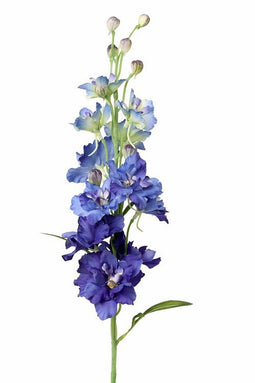 Driesprong Collection - Delphinium d.blauw m.12 bloem, 8 knop, 3bld 60 cm kunstbloem zijde nepbloem