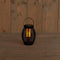 Anna's Collection - Solar lantaarn zwart d15x19 cm vlam-effect