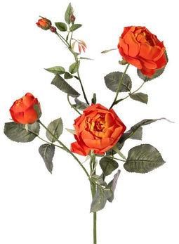 Driesprong Collection - Roos oranje kunstbloem zijde nepbloem