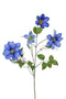 Louis Maes - Clematissteel l80 cm blauw kunstbloem zijde nepbloem