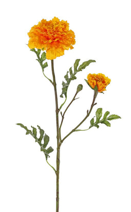 Driesprong Collection - Afrikaantje tagetes erecta , 2 bloemen kunstbloem zijde nepbloem