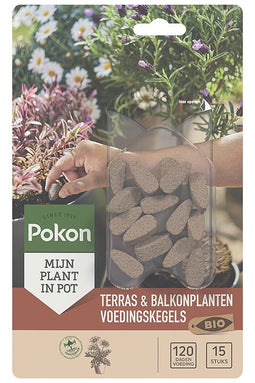 Pokon - Bio Terras & Balkonplanten voeding 15 langwerkende kegels