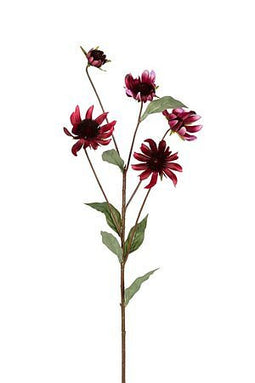 Louis Maes - Echinaceasteel l73 cm dk rood kunstbloem zijde nepbloem